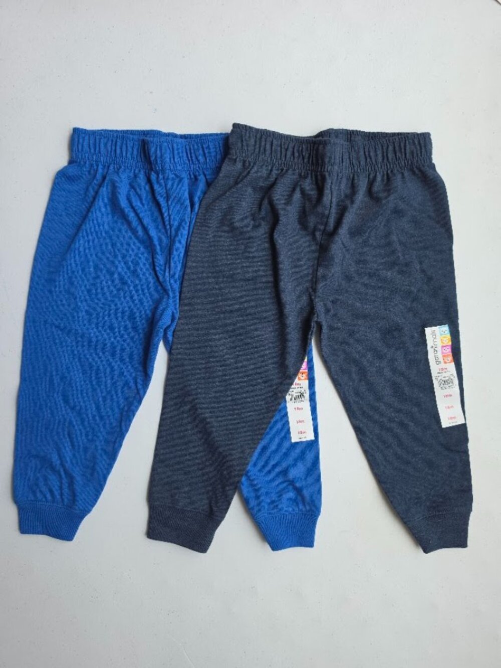 New Garanimals Toddler Boy Fleece Joggers Sweatpants, Size 18M Set Of 2 Pairs.
